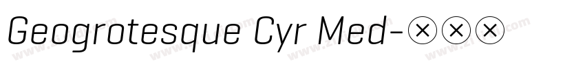 Geogrotesque Cyr Med字体转换